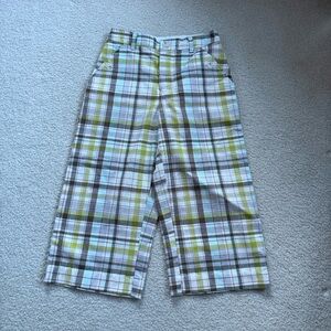 NWT free people plaid Capri pants
